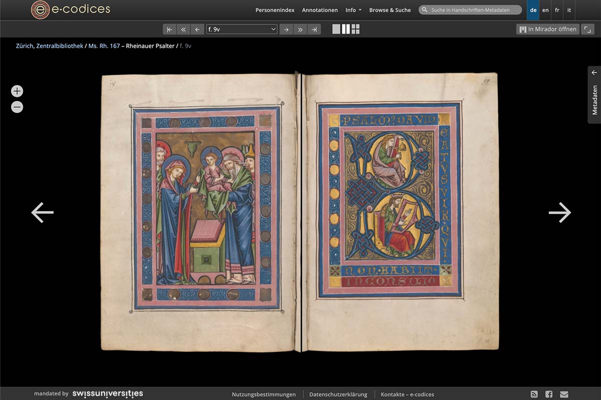 e-codices - Virtuelle Handschriftenbibliothek der Schweiz