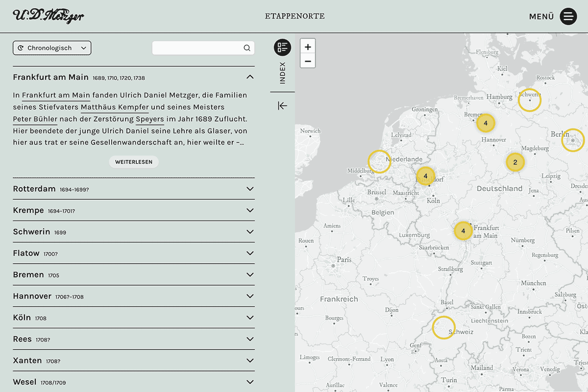 Le livre de voyage et de recettes d'Ulrich Daniel Metzger